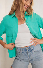Load image into Gallery viewer, Zsupply Kaili Button Up Gauze Top
