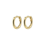 Load image into Gallery viewer, Gold huggie hoop earrings. 
