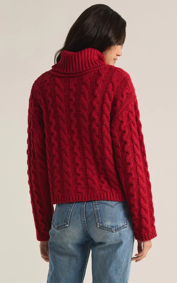 ZSUPPLY Tied To You Cable Knit Turtleneck