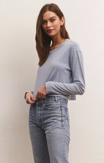 Load image into Gallery viewer, ZSUPPLY Sloane Knit Denim Long-Sleeve Top
