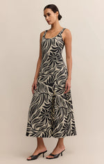 Load image into Gallery viewer, ZSUPPLY Polanco Isla Leaf Midi Dress
