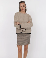 Load image into Gallery viewer, SAGE THE LABEL Angelina Cuff Slit Crew Neck Sweater
