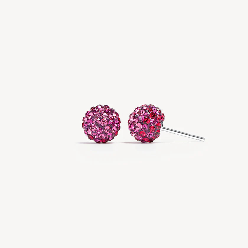 HILLBERG & BERK Small Cupid Sparkle Ball Stud Earring