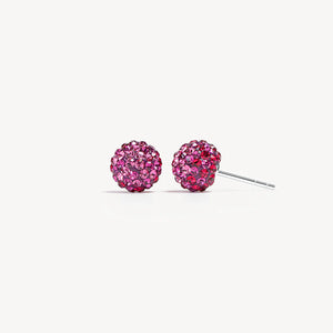 HILLBERG & BERK Small Cupid Sparkle Ball Stud Earring