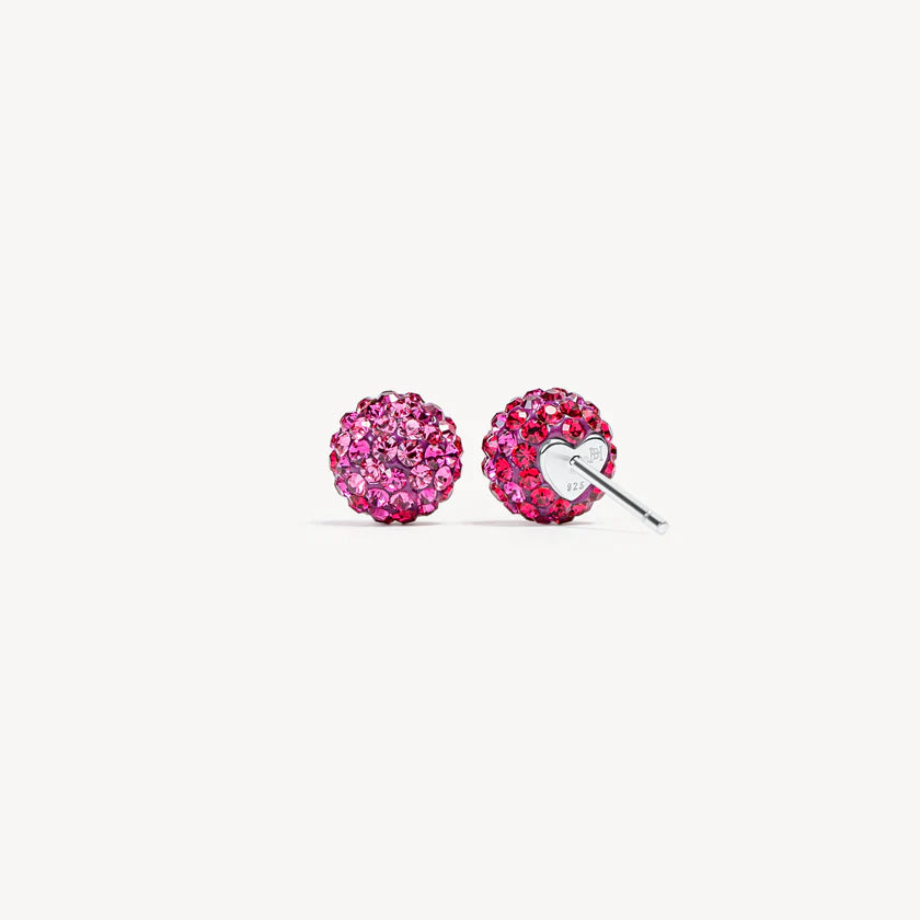 HILLBERG & BERK Small Cupid Sparkle Ball Stud Earring