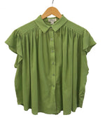 Load image into Gallery viewer, SEE U SOON Ruffle Sleeve Blouse
