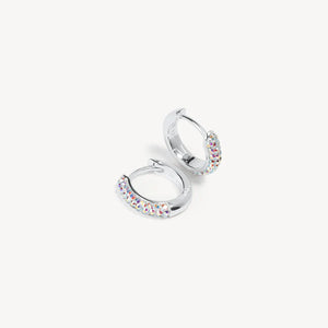 HILLBERG & BERK Always On Sparkle Hoops Aurora Borealis