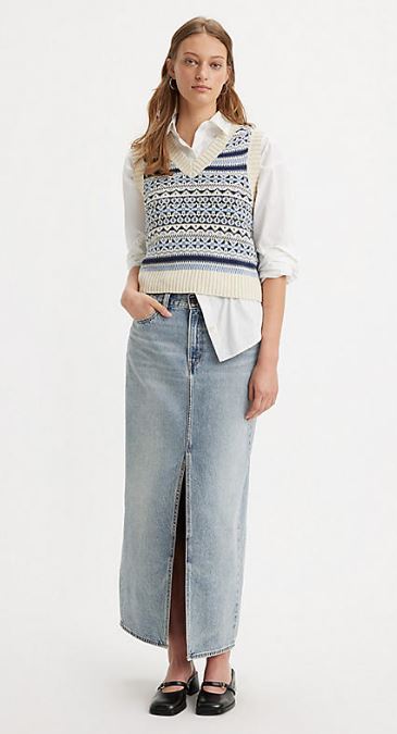 LEVI'S Ankle Column Skirt