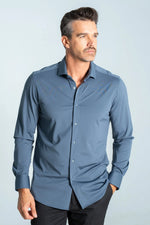 Load image into Gallery viewer, ALPHA &amp; STEELE Solid Knit Button Down
