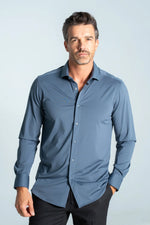 Load image into Gallery viewer, ALPHA &amp; STEELE Solid Knit Button Down
