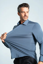 Load image into Gallery viewer, ALPHA &amp; STEELE Solid Knit Button Down
