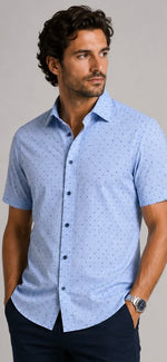 Load image into Gallery viewer, ALPHA &amp; STEELE Comfort Fit Short Sleeve Button Down
