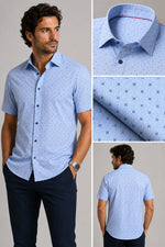 Load image into Gallery viewer, ALPHA &amp; STEELE Comfort Fit Short Sleeve Button Down
