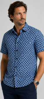 Load image into Gallery viewer, ALPHA &amp; STEELE Comfort Fit Short Sleeve Button Down
