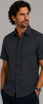 Load image into Gallery viewer, ALPHA &amp; STEELE Comfort Fit Short Sleeve Button Down
