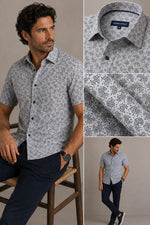 Load image into Gallery viewer, ALPHA &amp; STEELE Comfort Fit Short Sleeve Button Down
