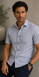 Load image into Gallery viewer, ALPHA &amp; STEELE Comfort Fit Short Sleeve Button Down
