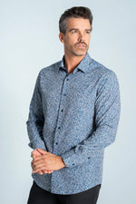 Load image into Gallery viewer, ALPHA &amp; STEELE Printed Stretch Button Down
