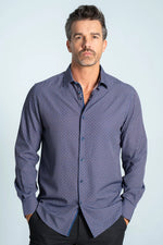 Load image into Gallery viewer, ALPHA &amp; STEELE Printed Stretch Button Down
