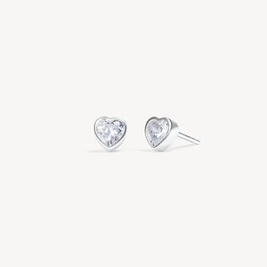 HILLBERG & BERK Silver Adore Bezel Stud Earring