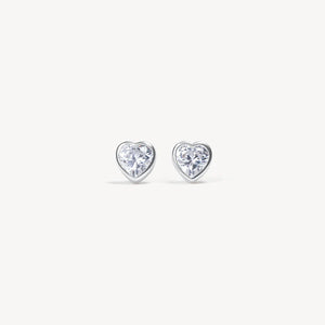 HILLBERG & BERK Silver Adore Bezel Stud Earring