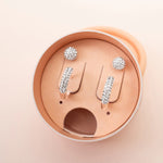 Load image into Gallery viewer, HILLBERG &amp; BERK Always On Sparkle Hoops and Stud Gift Set -White
