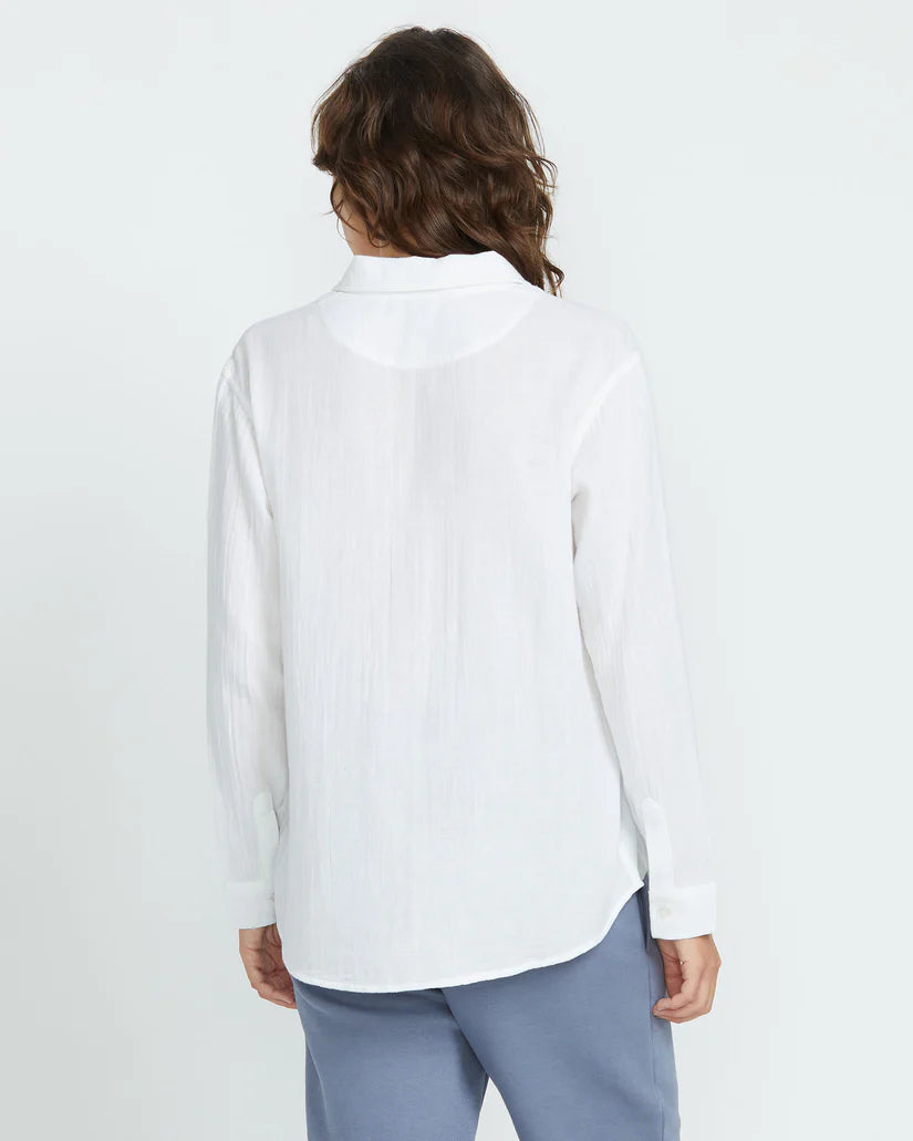 VOLCOM LIL Button Up Long Sleeve Shirt
