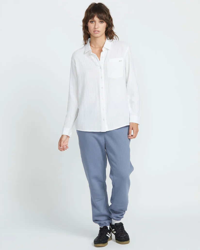 VOLCOM LIL Button Up Long Sleeve Shirt