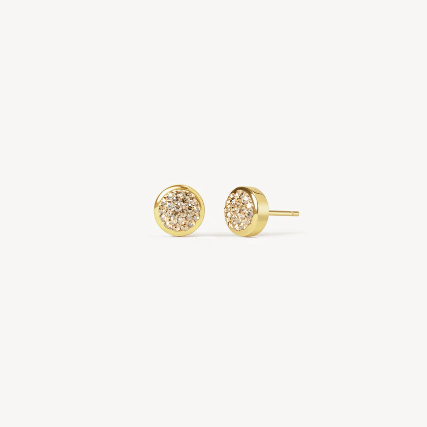 HILLBERG & BERK Soft Gold Bezel Sparkle Earrings