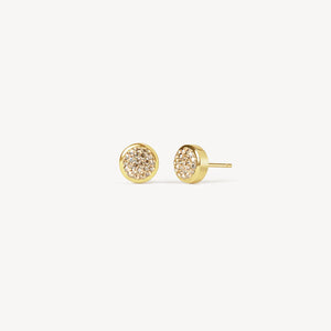 HILLBERG & BERK Soft Gold Bezel Sparkle Earrings