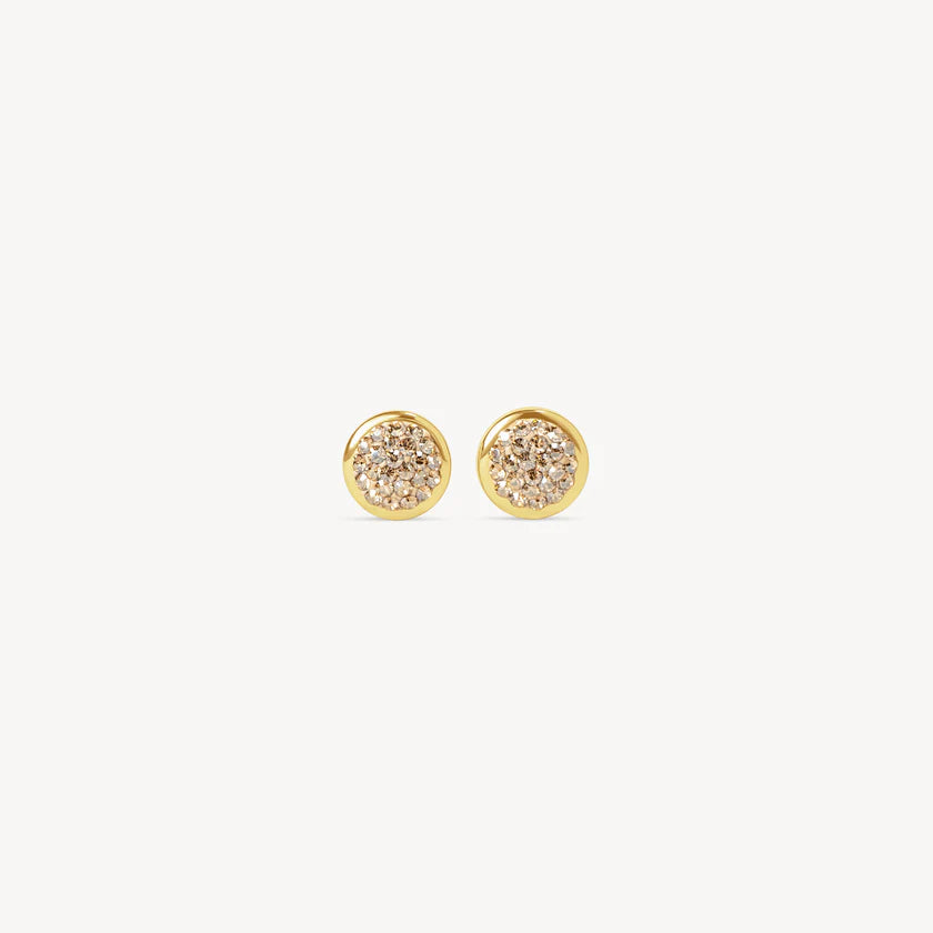 HILLBERG & BERK Soft Gold Bezel Sparkle Earrings