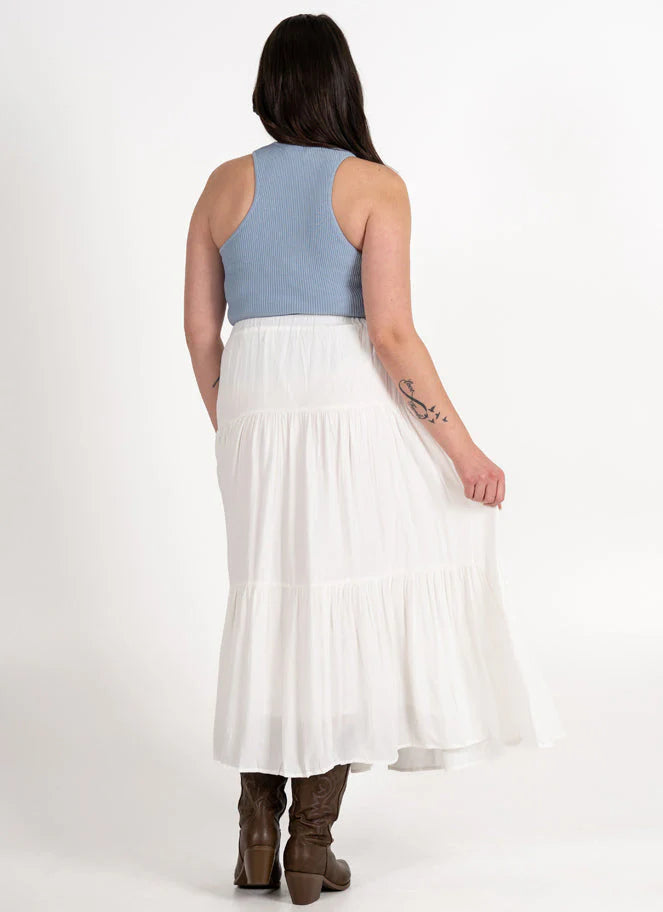 C'EST MOI Boho Tiered Maxi Skirt