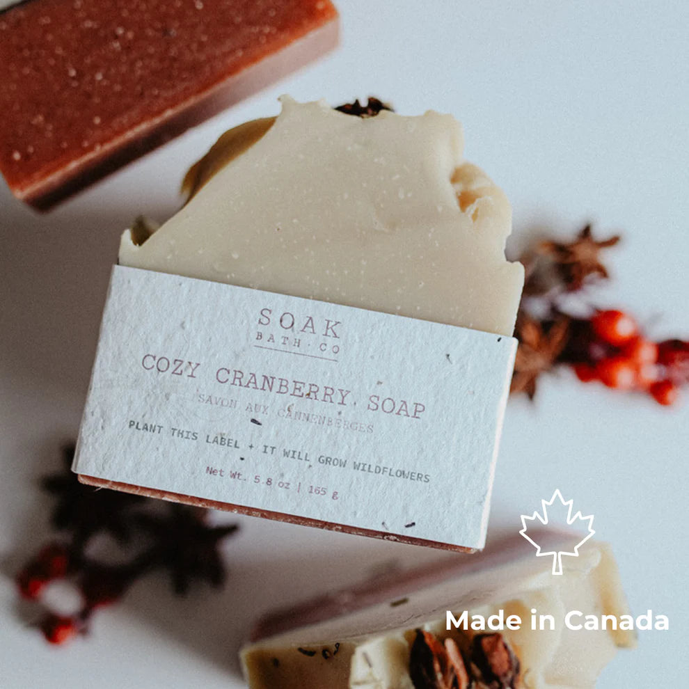 SOAK Cozy Cranberry Soap Bar