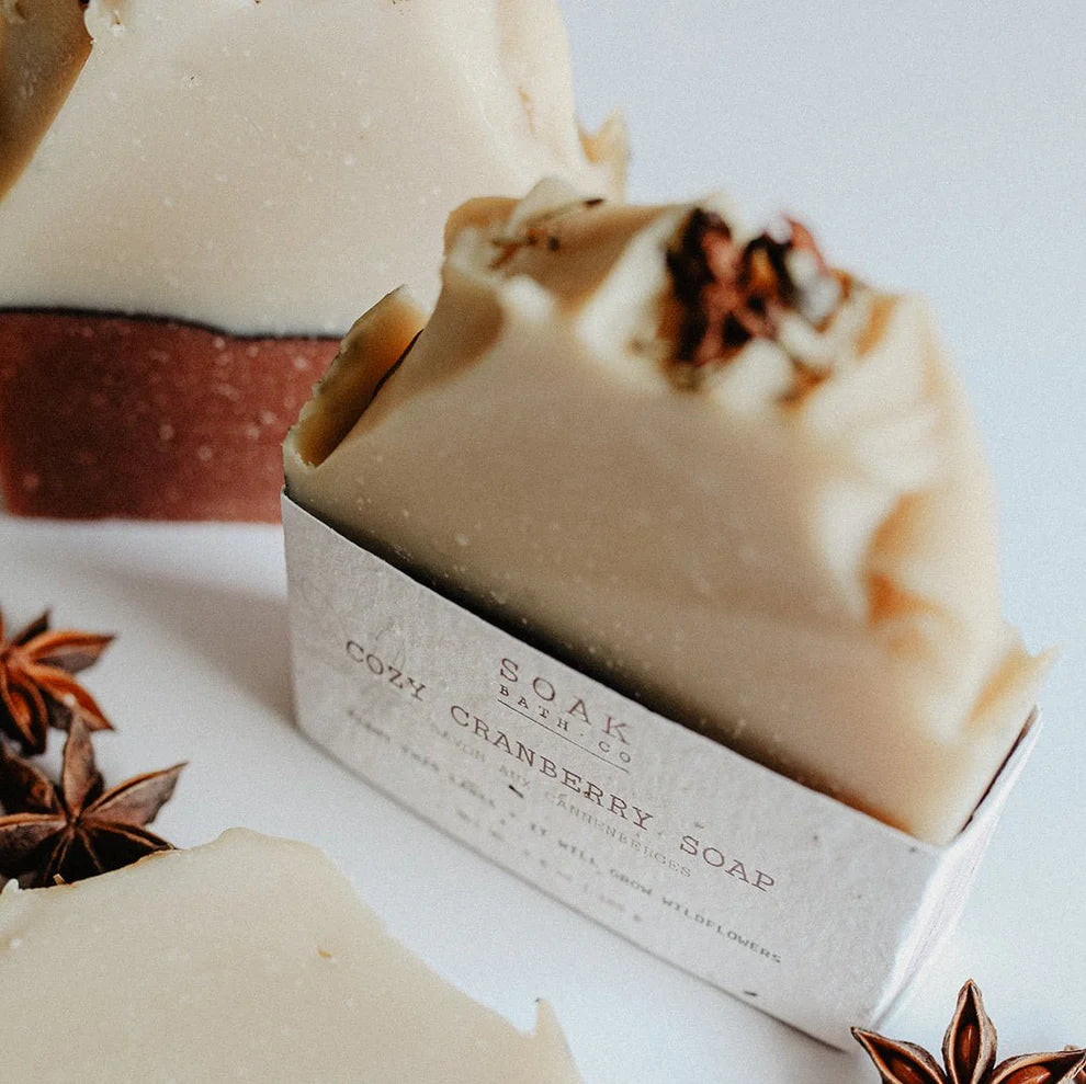 SOAK Cozy Cranberry Soap Bar