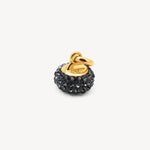 Load image into Gallery viewer, Black sparkle curling rock charm
