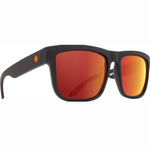 Load image into Gallery viewer, Black sunglasses with red-orange lenses on a white background
