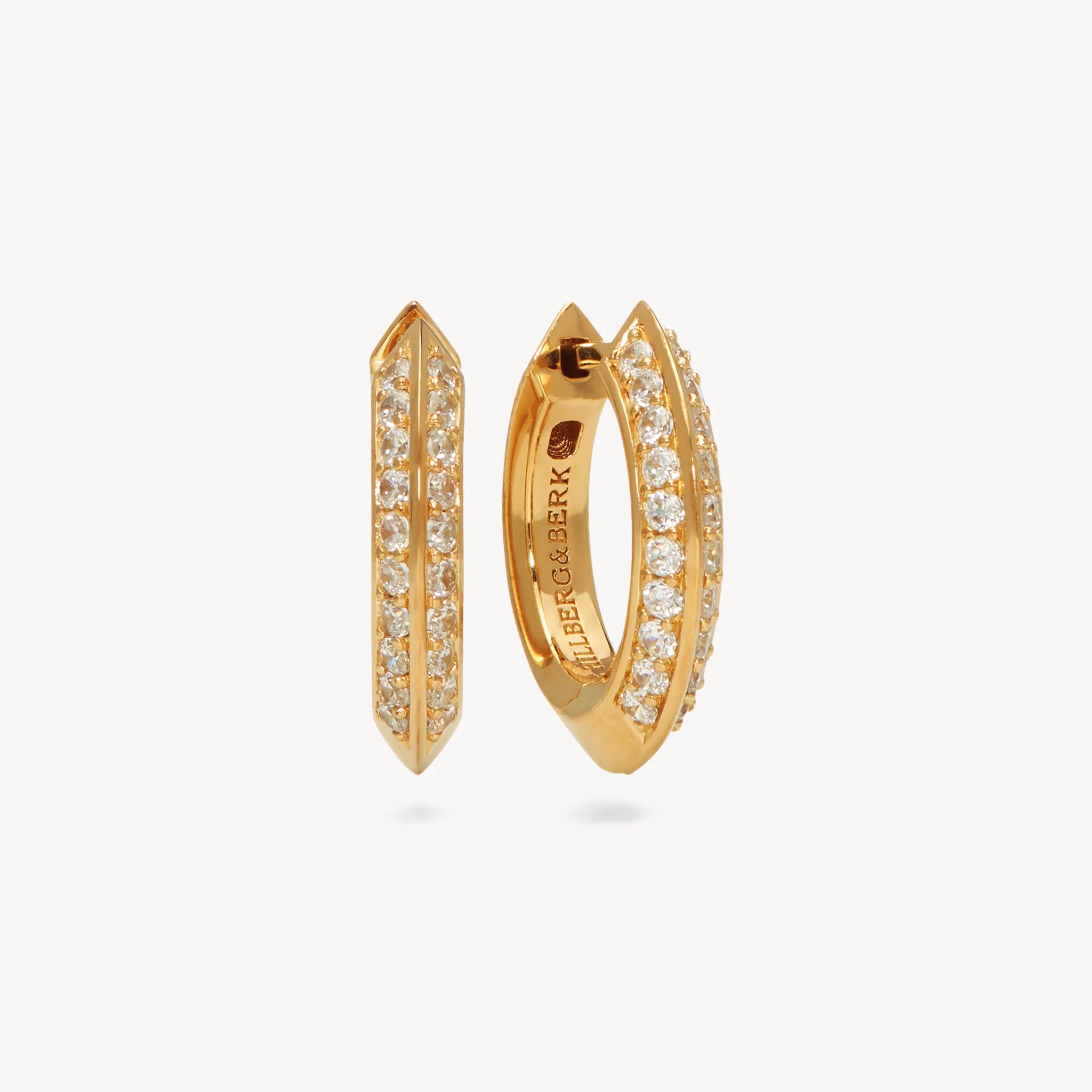 HILLBERG & BERK Edge Pavé Reversible Hoop Earrings