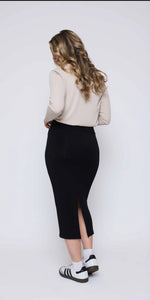 Load image into Gallery viewer, ORB Erin Faux Leather Midi Skirt
