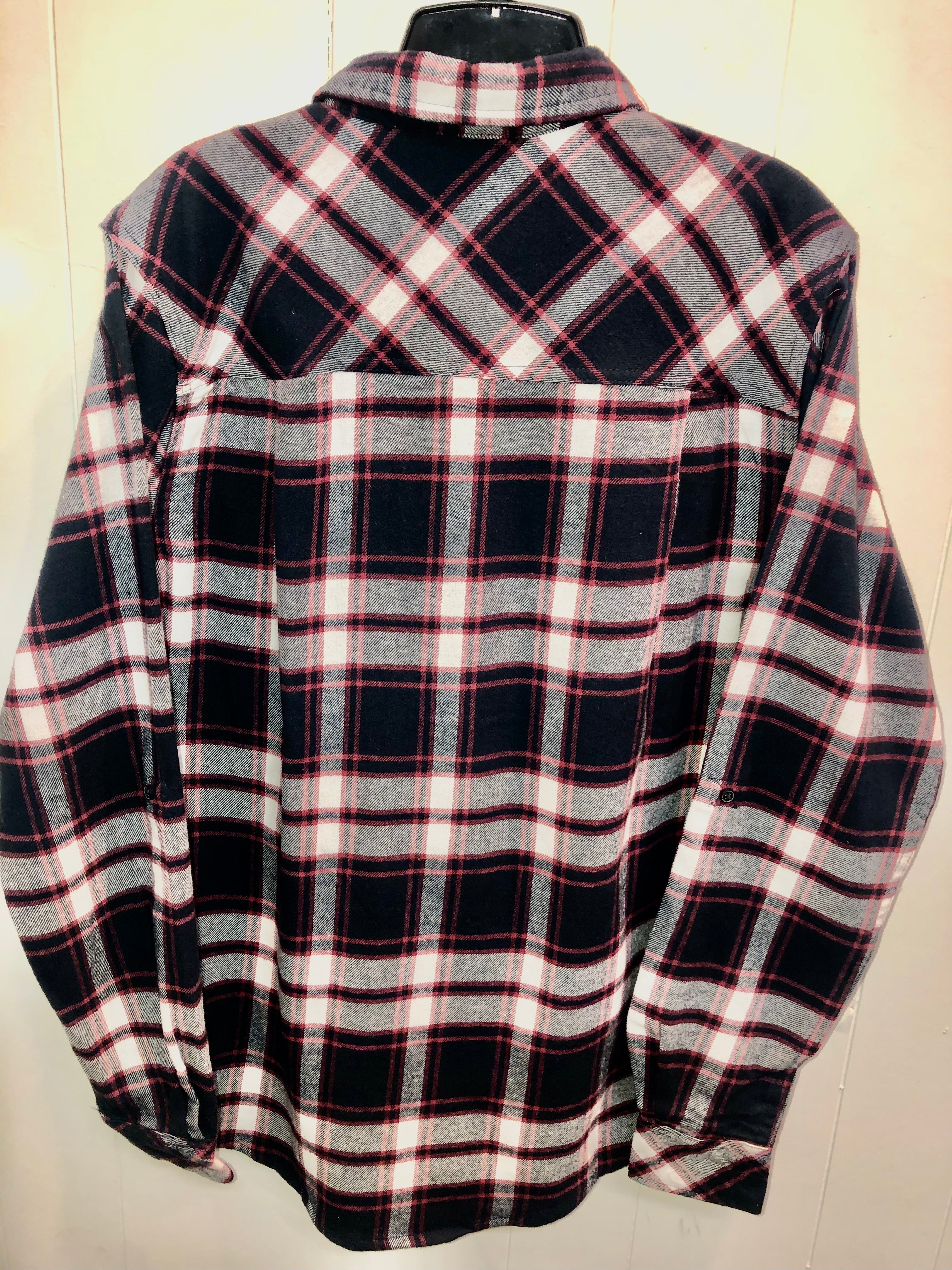 SILVER JEANS Plaid Flannel Long Sleeve Shirt