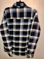 Load image into Gallery viewer, SILVER LONG SLEEVE PLAID FLANNEL

