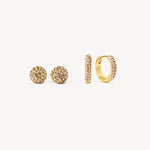 Load image into Gallery viewer, HILLBERG &amp; BERK Always On Sparkle Hoops and Stud Gift Set -Gold
