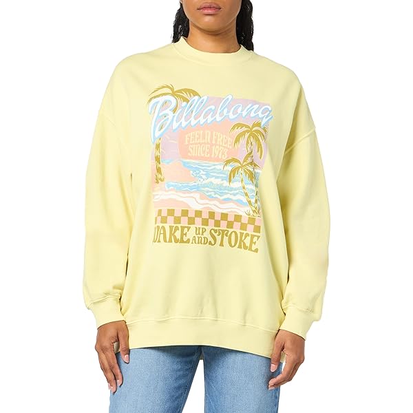 BILLABONG Ride In Oversized Crewneck Sweater