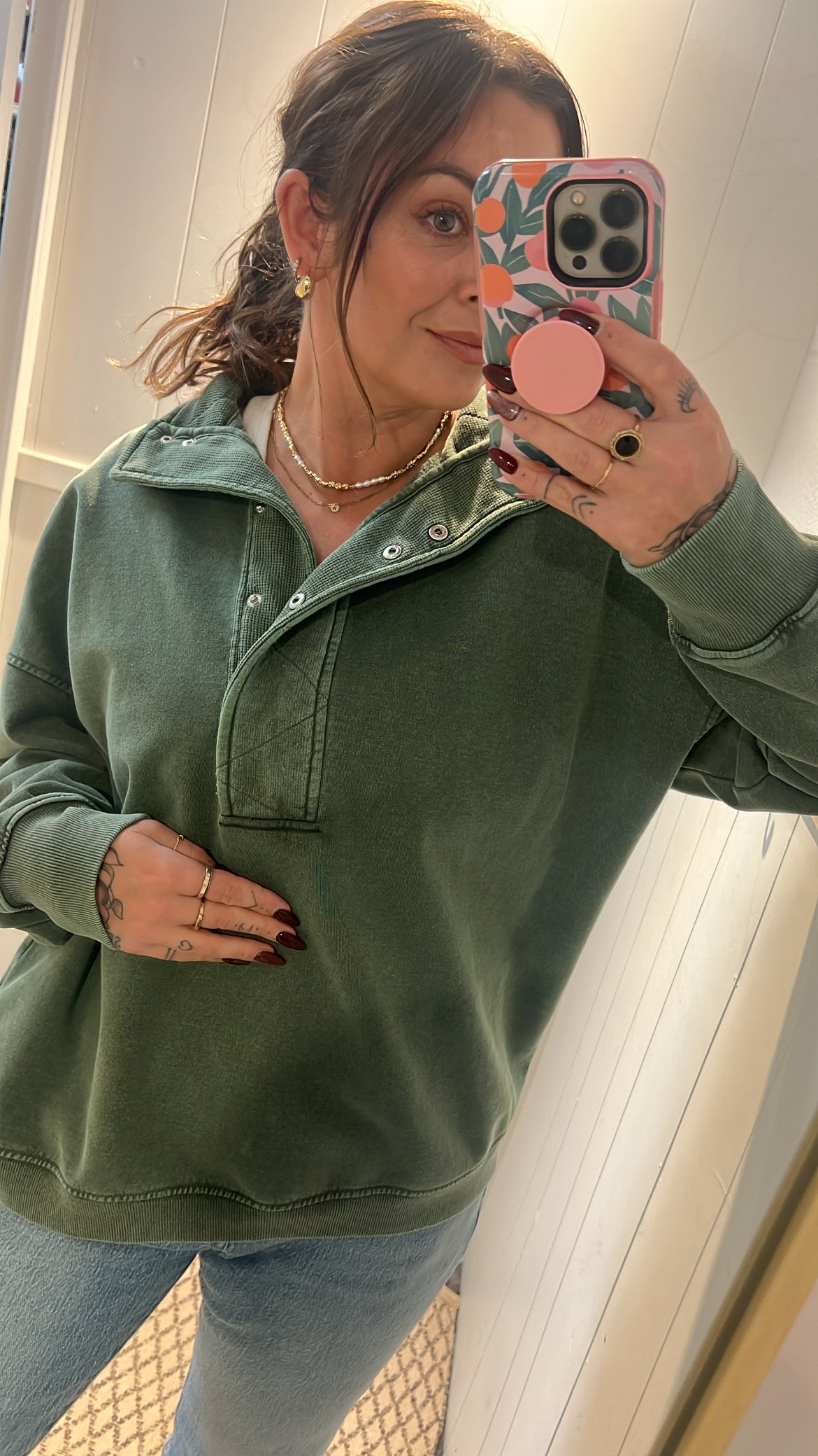 SILVER JEANS Ladies Longsleeve Half Pullover