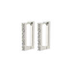 Load image into Gallery viewer, PILGRIM Coby Recycled Crystal Square Hoop Earrings
