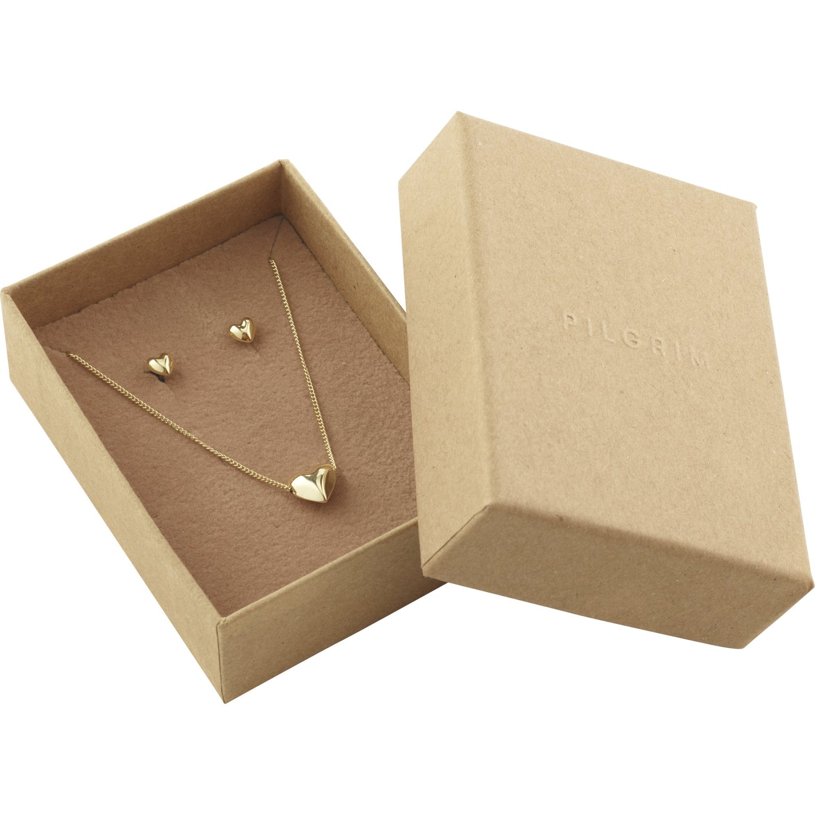 PILGRIM Vernica Recycled Necklace & Ear Studs Gift Set