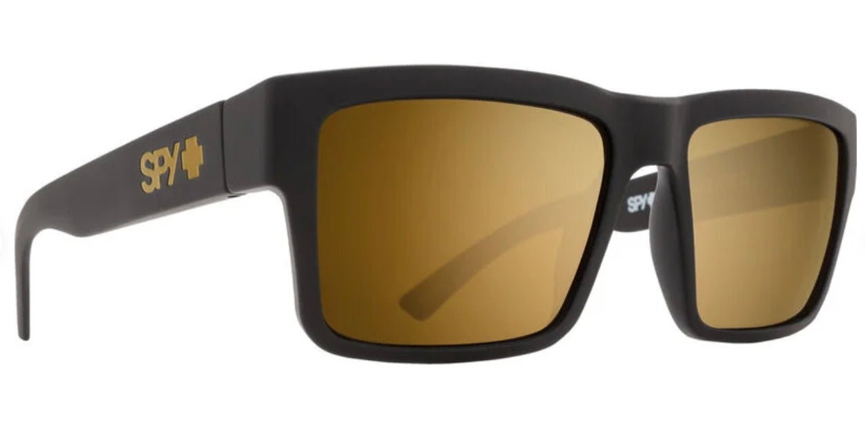 SPY Montana Soft Matte Black- HD Plus Bronze With Gold Spectra Mirror