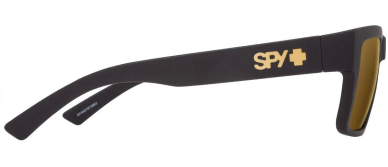 SPY Montana Soft Matte Black- HD Plus Bronze With Gold Spectra Mirror