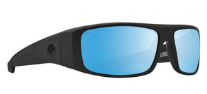 SPY Logan Matte Black- Happy Boost Polar Ice Blue Mirror