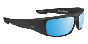 SPY Logan Matte Black- Happy Boost Polar Ice Blue Mirror