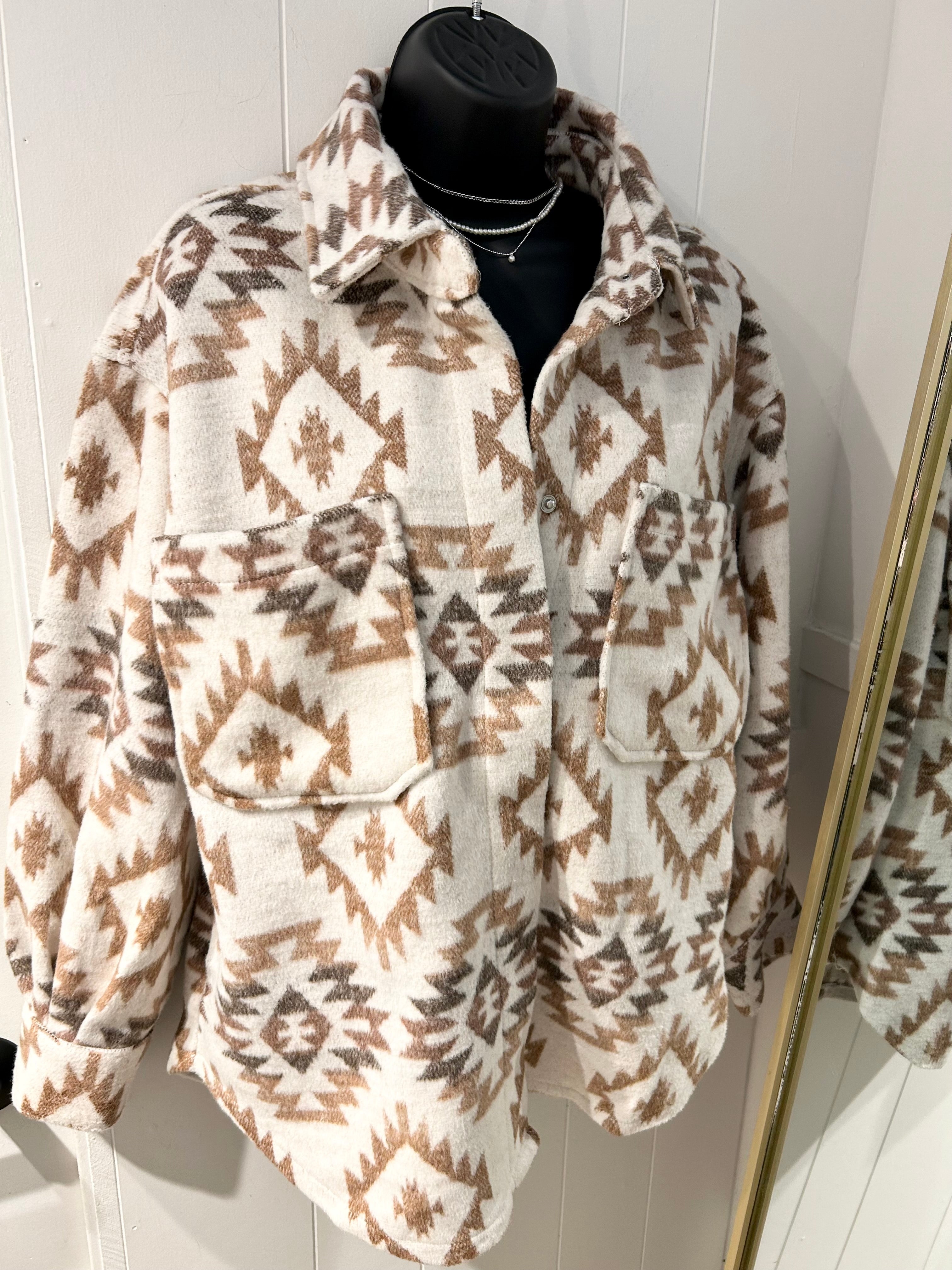 SILVER JEANS Tribal Felted Overshirt